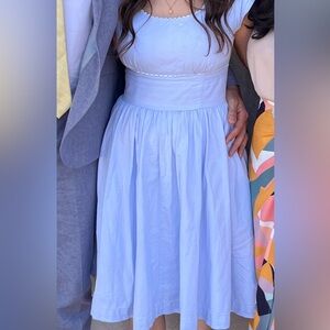 Isaac Mizrahi | Target blue scallop detail midi dress